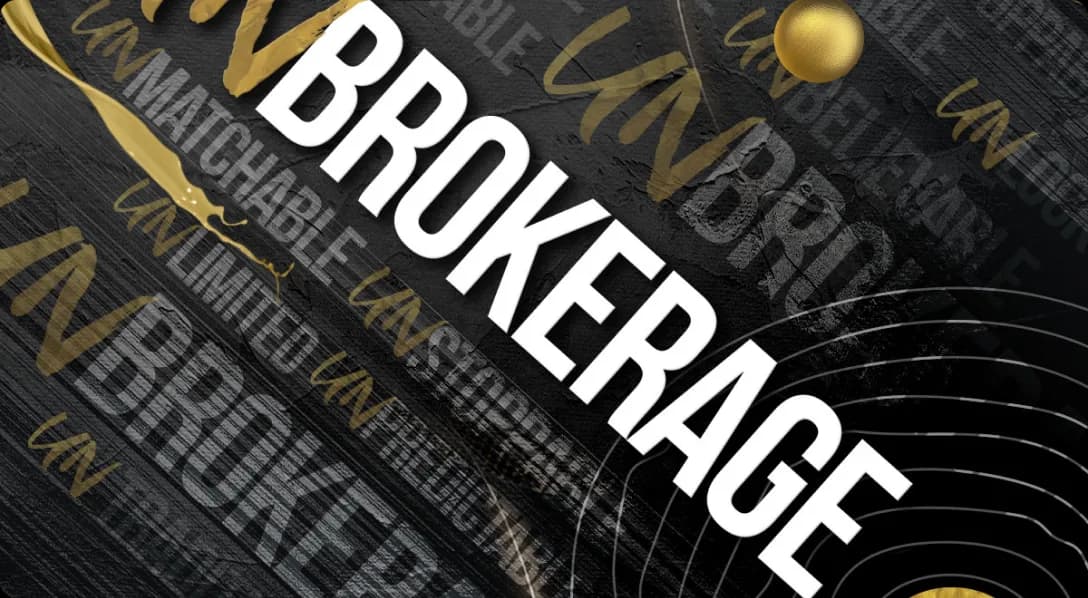 UNBROKERAGE lettering over a wall of Realty ONE Group's UN- words