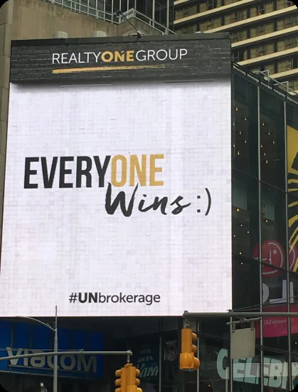 A Realty ONE Group 'EveryONE wins' billboard
